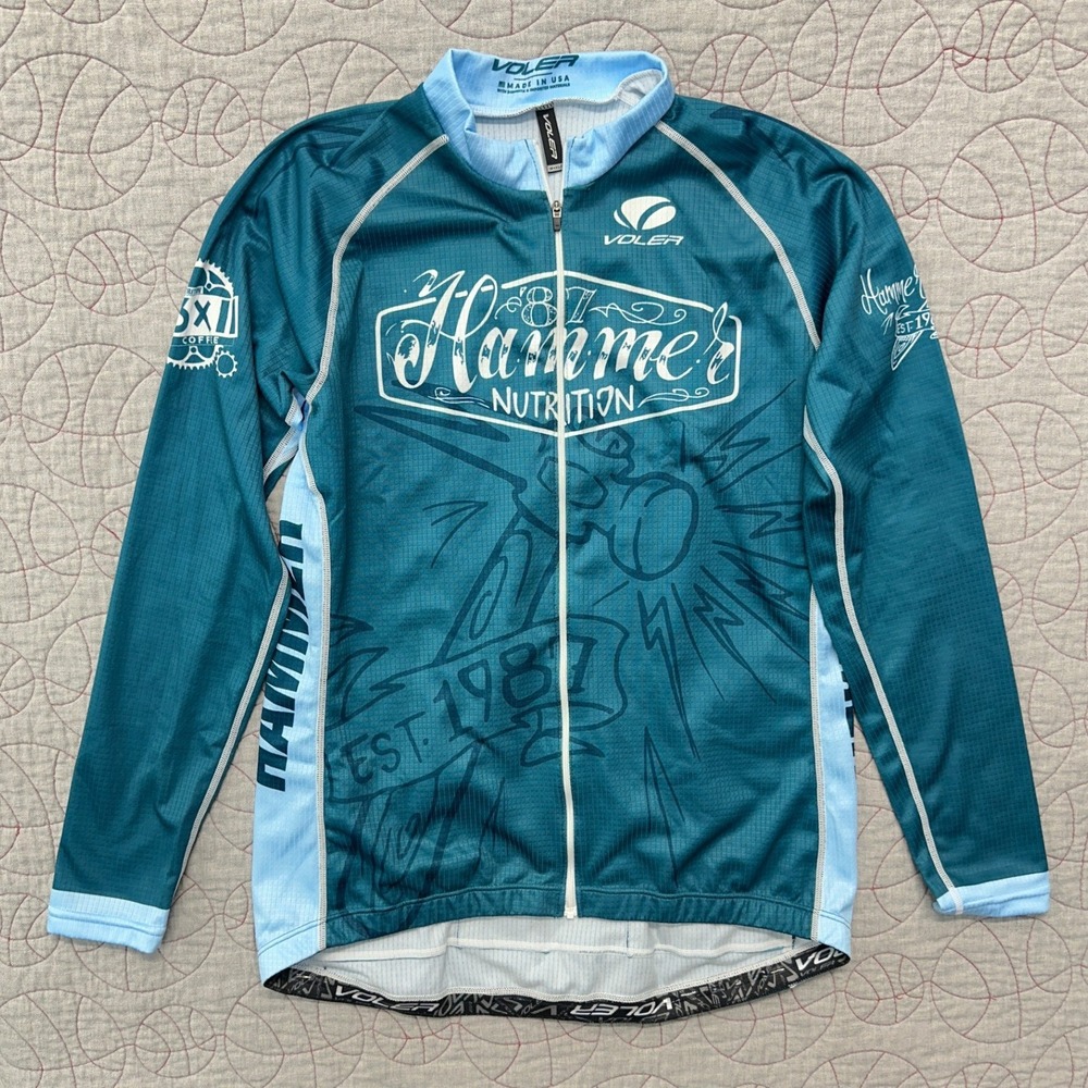 Voler Cycling Jersey Sapphire Blue LS Pro Race Zip Thermal / Women's XL
